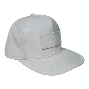 BUSCEMI | Snapback White Leather Baseball Cap / Hat